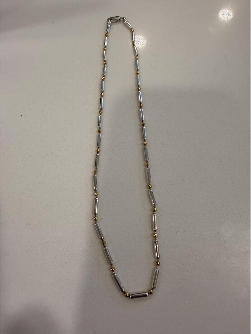 FR Studio 16 inch chain silver with gold accent stations